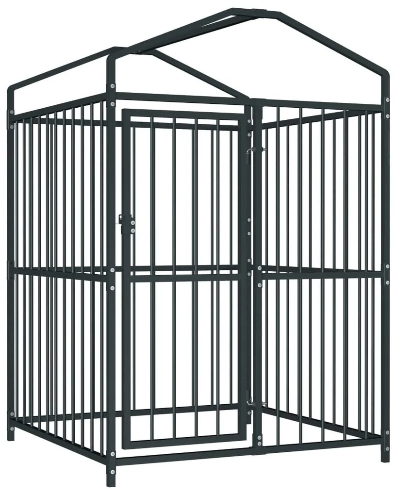 Canil de exterior com telhado 120x120x150 cm