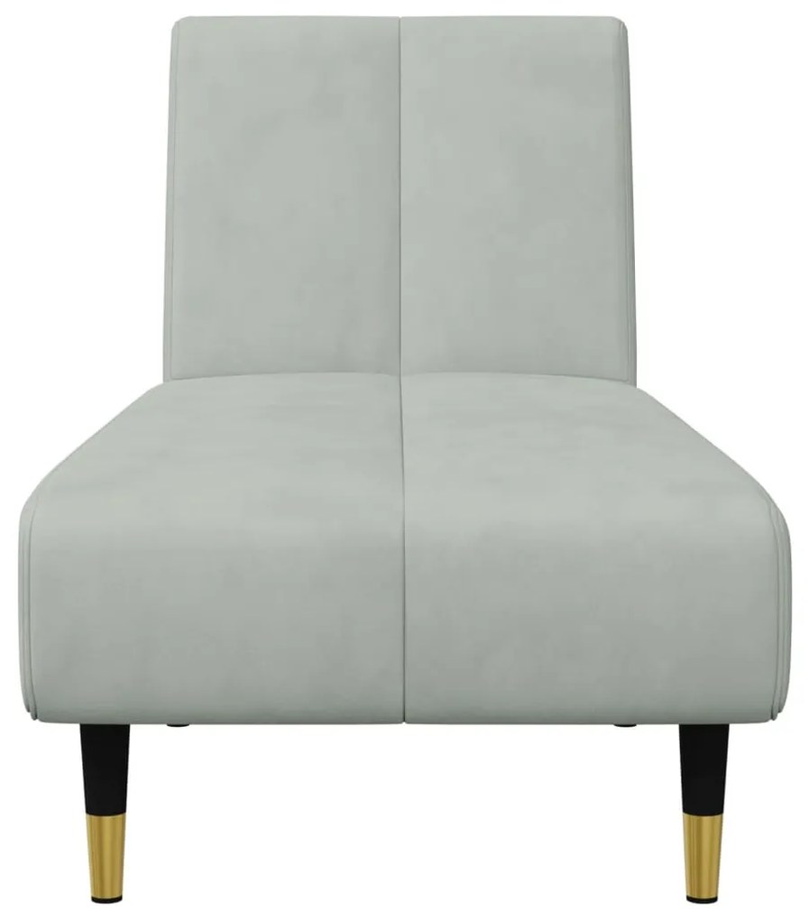 2 pcs conjunto de sofás veludo cinzento-claro
