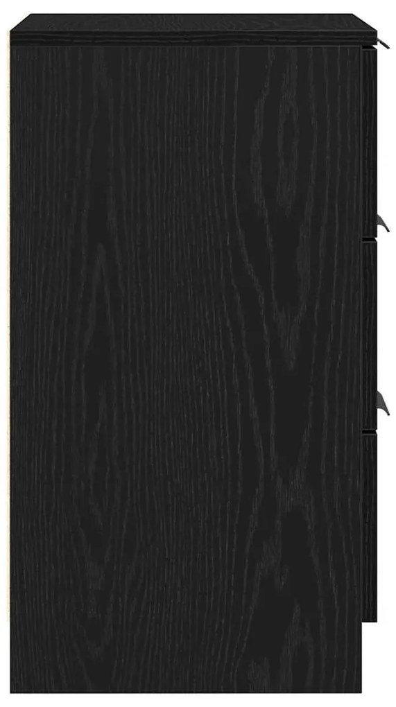 Criado-mudo de Carvalho Preto vidaXL - 40x65x65 cm