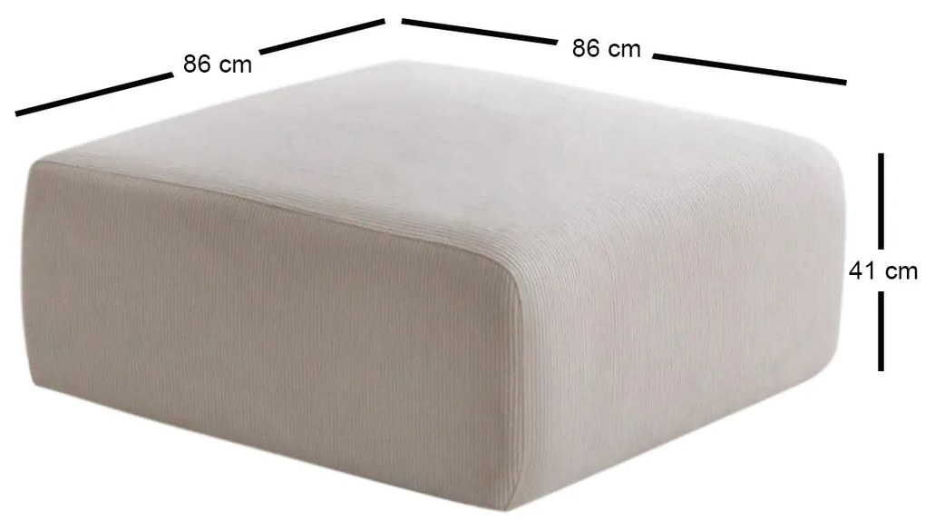 Pouffe Yolo – Branco – 86x41x86 cm