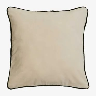 Almofada Quadrada 45x45 Cm Em Algodão Tiaine Tapioca Bege - Sklum