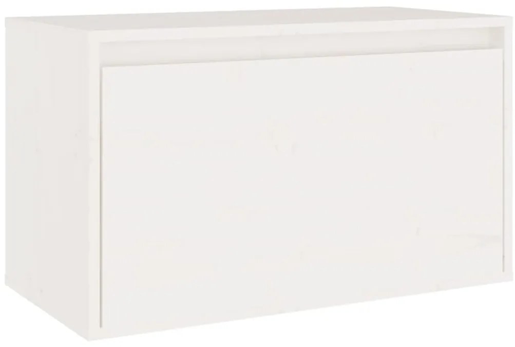 Móveis de TV 6 pcs madeira de pinho maciça branco
