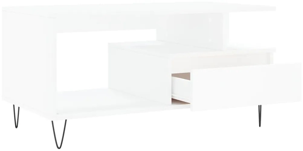 Mesa de centro 90x49x45 cm derivados de madeira branco