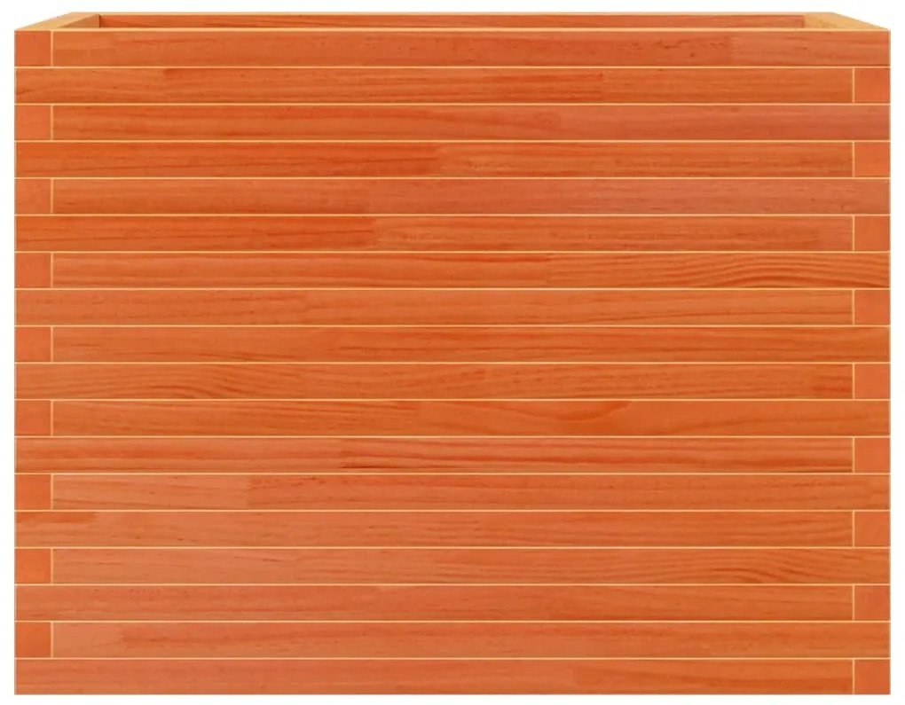 Vaso/floreira de jardim 90x40x68,5cm pinho maciço castanho mel