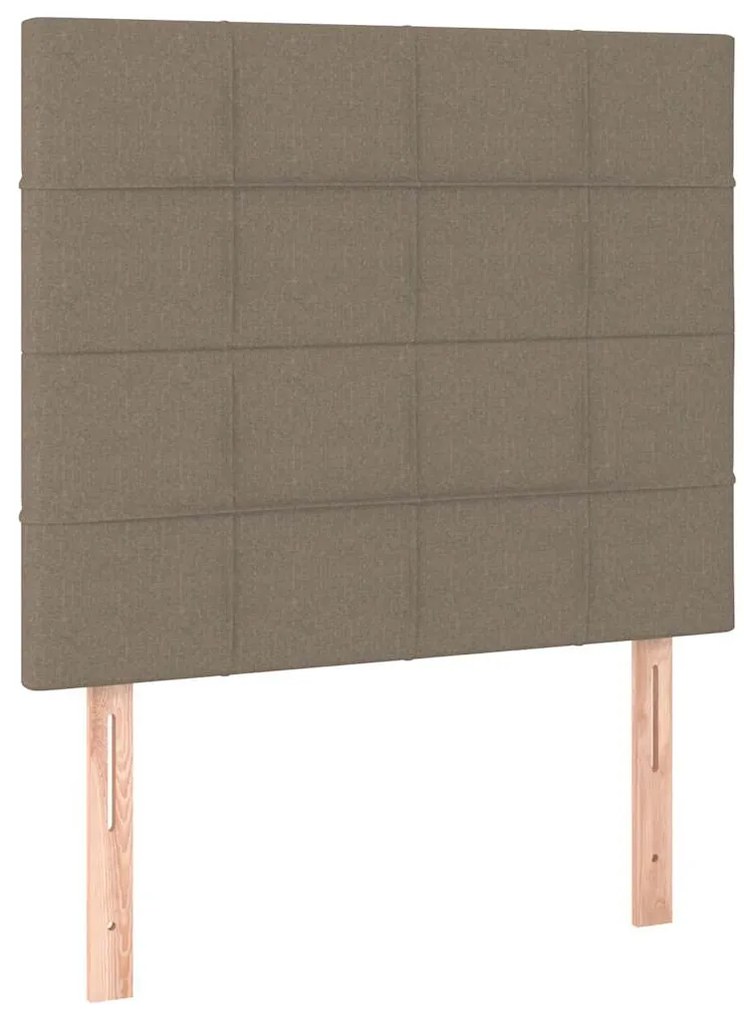 Cama com molas/colchão 90x190 cm tecido castanho-acinzentado