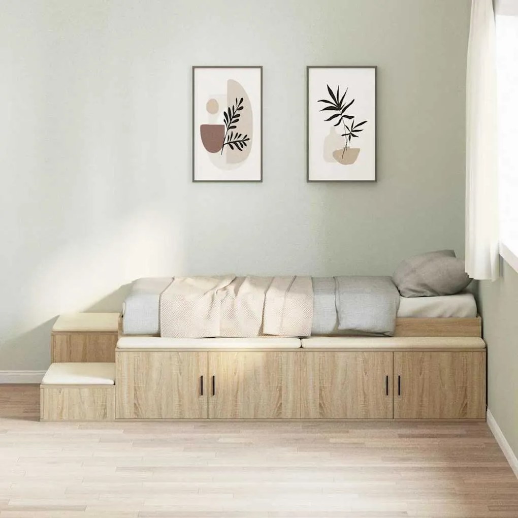 Estrutura de Cama Carvalho Sonoma 90x200 cm