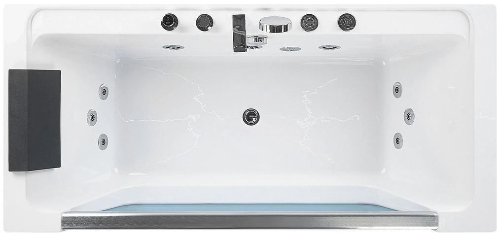 Banheira de hidromassagem em acrílico branco 170 x 80 cm MANTA Beliani