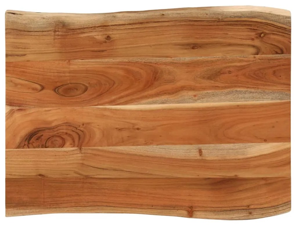 vidaXL Tampo de mesa retangular borda viva 90x60x3,8 cm acácia maciça