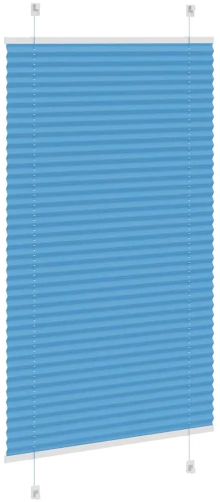 Azul Plissada Cega 70x100 cm Largura Tecido 69,4 cm Poliéster