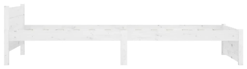 Estrutura cama pequena solteiro 75x190 cm madeira maciça branco