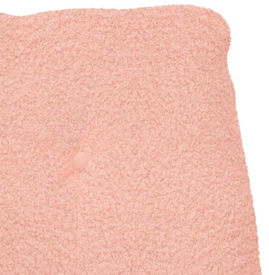 Poltrona Relaxante Rosa em Tecido Estilo Lã