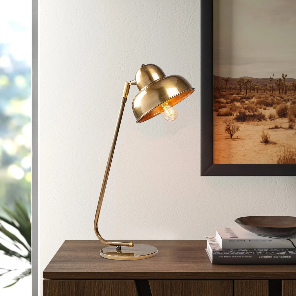 Candeeiro de Mesa Berceste – Dourado – 20 x 35 cm