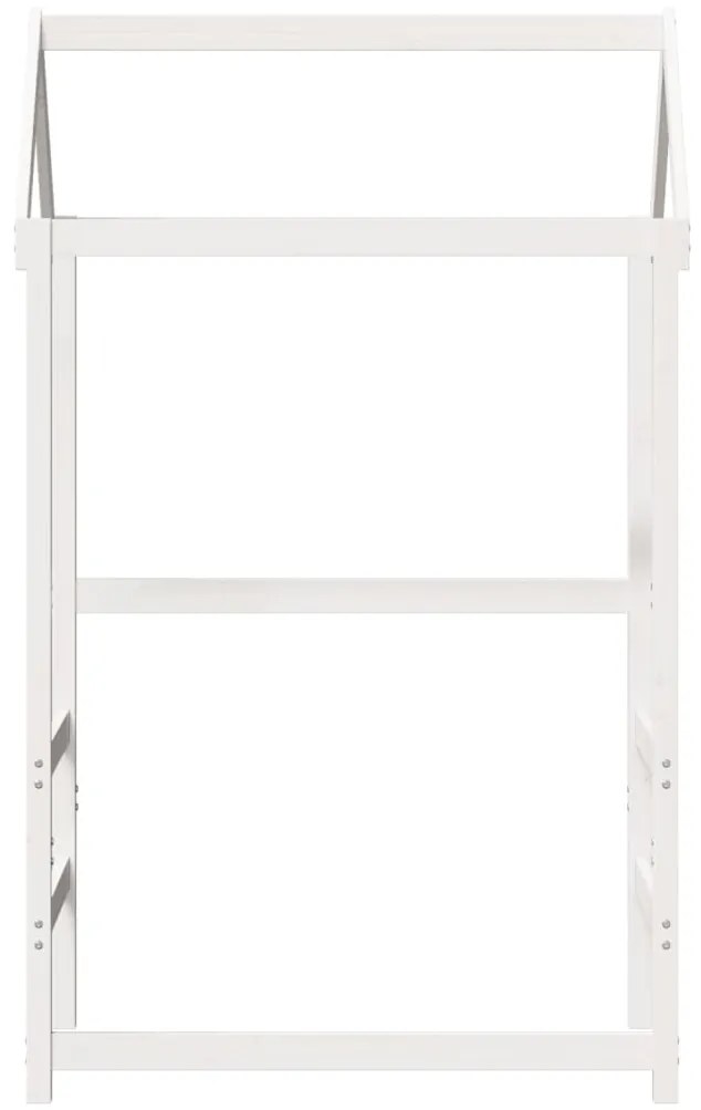 Telhado de cama infantil 108x70x176,5 cm pinho maciço branco