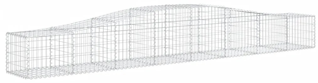 Cestos gabião arqueados 9 pcs 400x50x40/60 cm ferro galvanizado