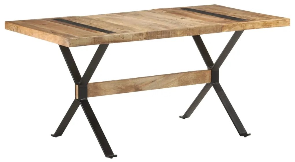Mesa de jantar 160x80x76 cm madeira de mangueira áspera