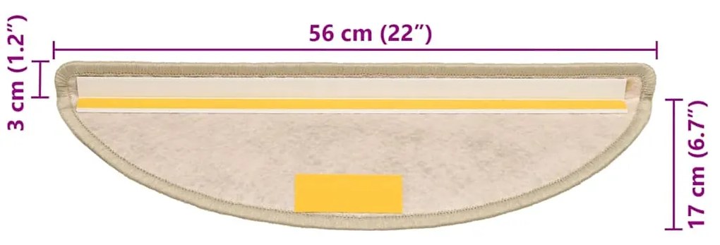 Tapetes escada adesivos aspeto sisal 15 pcs verde-claro