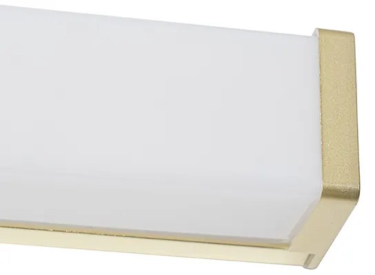 Aplique de parede para casa de banho em latão 62 cm com LED IP44 - Cascada Moderno