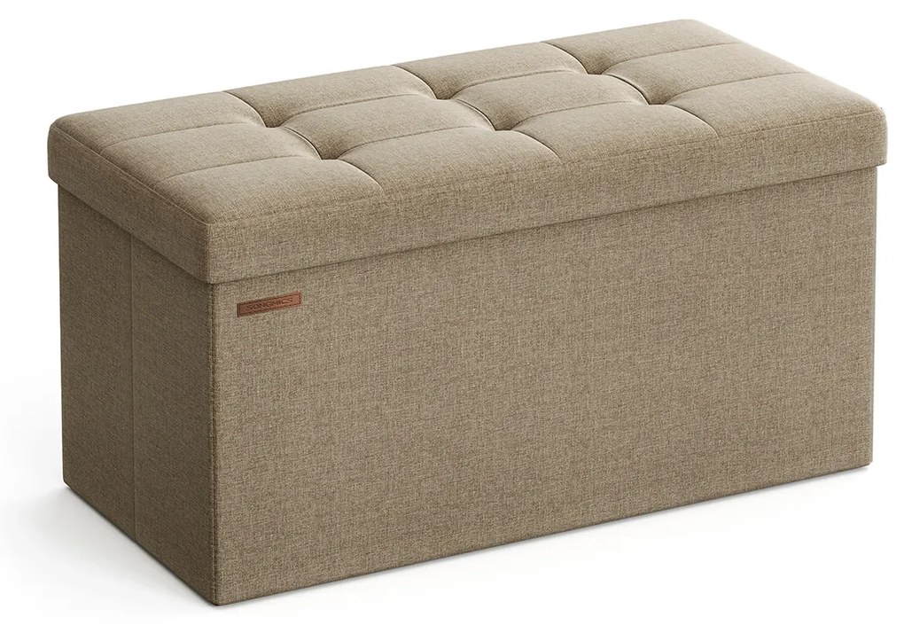 Banco com espaço de arrumação 38 x 76 x 38 cm Castanho