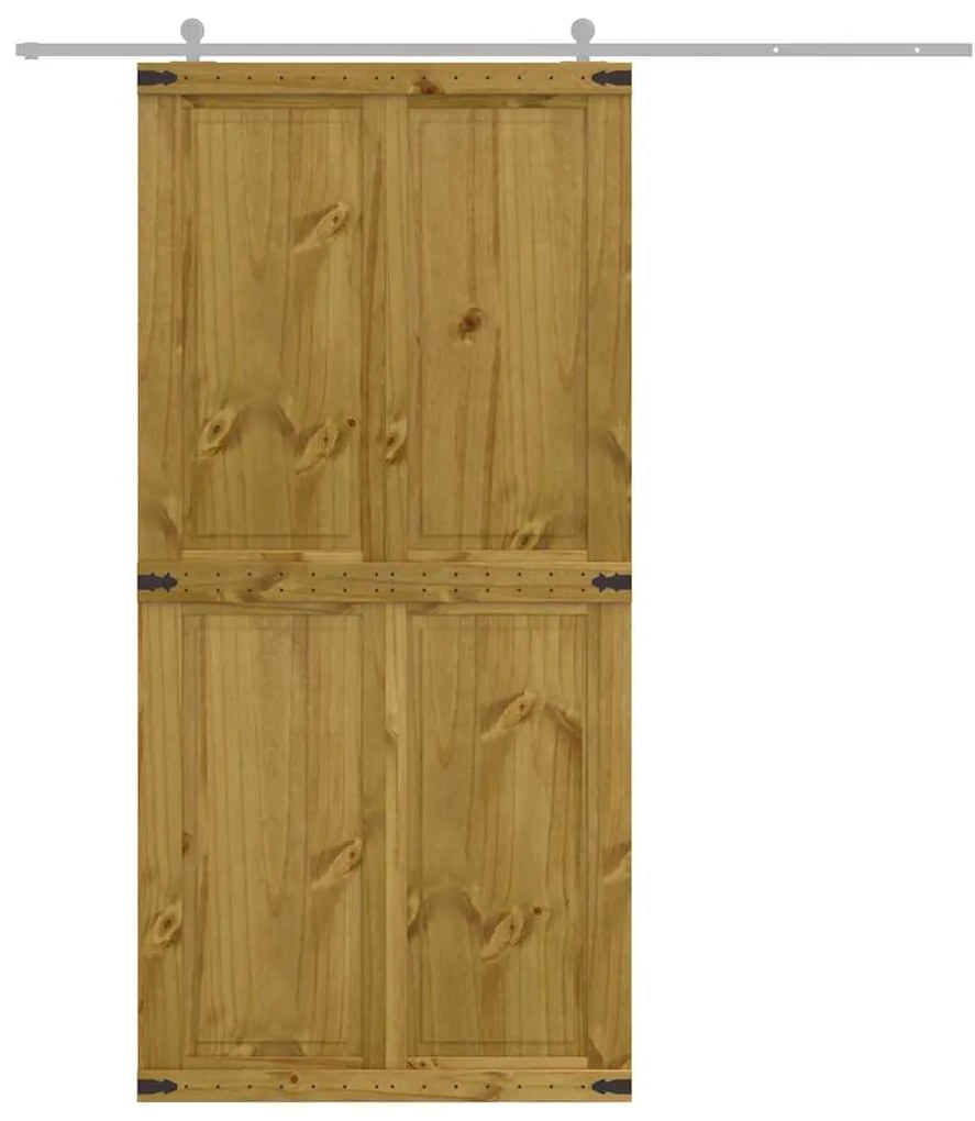 Porta de celeiro CORONA 100x210 cm pinho madeira maciça