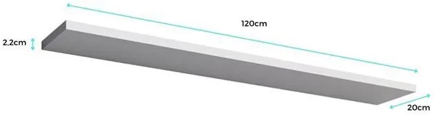 Prateleira de Parede Aldreu – 120 cm – Branco Mate – Design Minimalist