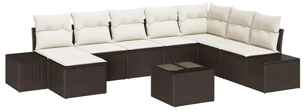 Conjunto de Sofá para Jardim com 8 Peças e Almofadas em Rattan Sintéti