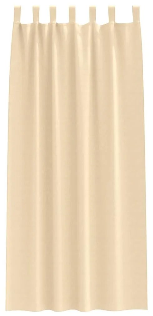 Cortinas com cortinas 2 pcs Creme 260 x 140 cm Poliéster