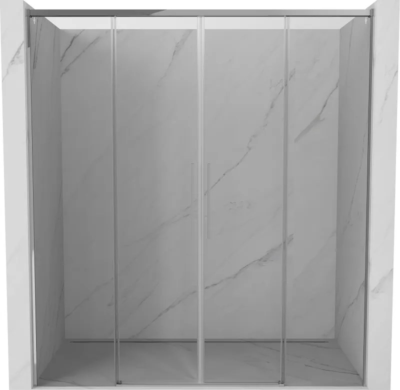 Mexen Rox Duo portas de duche de correr 200 cm, transparente, cromado - 8C2-200-002-01-00