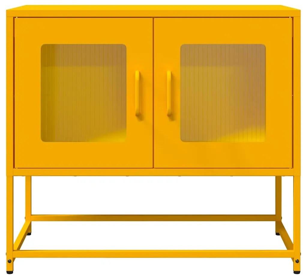Móvel de TV 68x39x60,5 cm aço laminado a frio amarelo mostarda