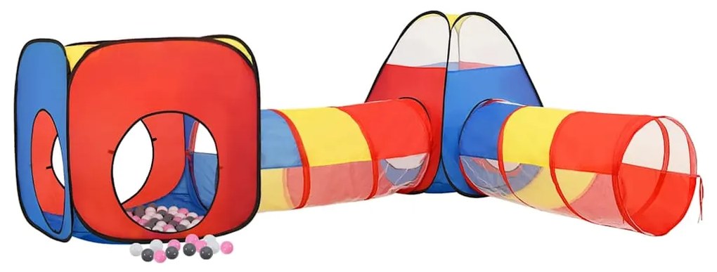 Tenda de brincar infantil com 250 bolas 190x264x90 cm multicor