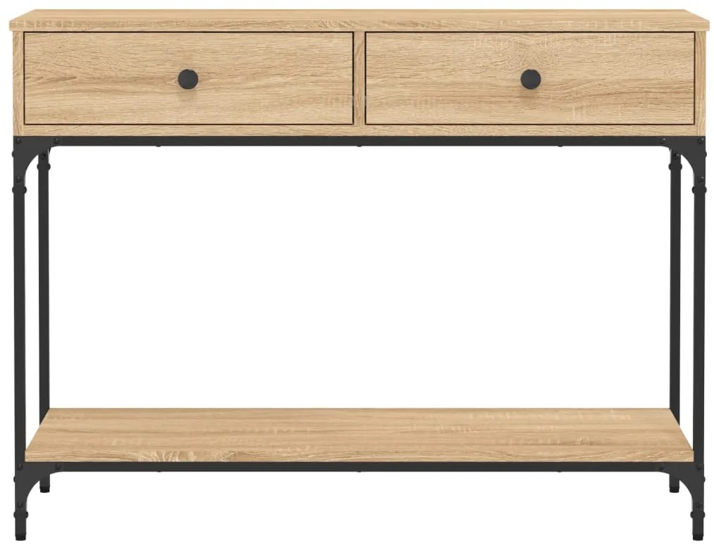 Mesa consola 100x34,5x75cm derivados de madeira carvalho sonoma