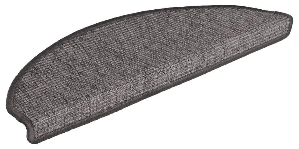 Tapetes de escada autoadesivos 15 pcs 65x21x4cm cinzento e bege
