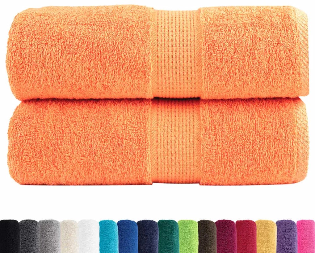 Toalhas de bidé premium SOLUND 2 pcs 30x50 cm 600 gsm laranja