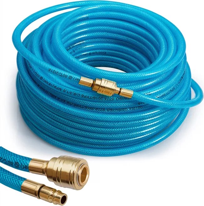 Conjunto de 2 mangueiras de ar comprimido de 30 m cada Azul