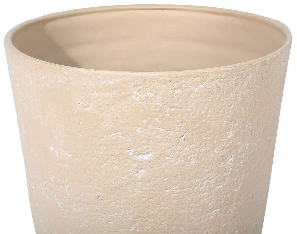 Conjunto de 2 vasos para plantas creme 51 x 51 x 71 cm CAMIA Beliani