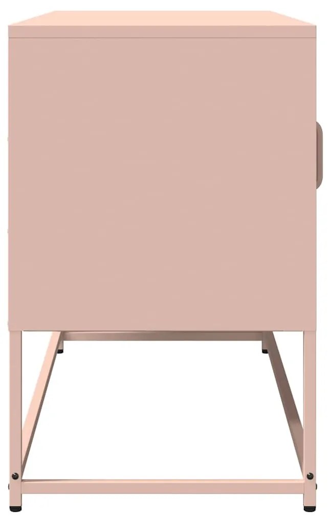 Móvel de TV 100,5x39x60,5 cm aço laminado a frio rosa