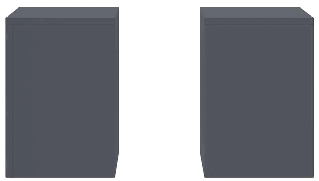 Suportes para Plantas Outdoor Pilar 2 pcs Antracite 24x24x35 cm Aço