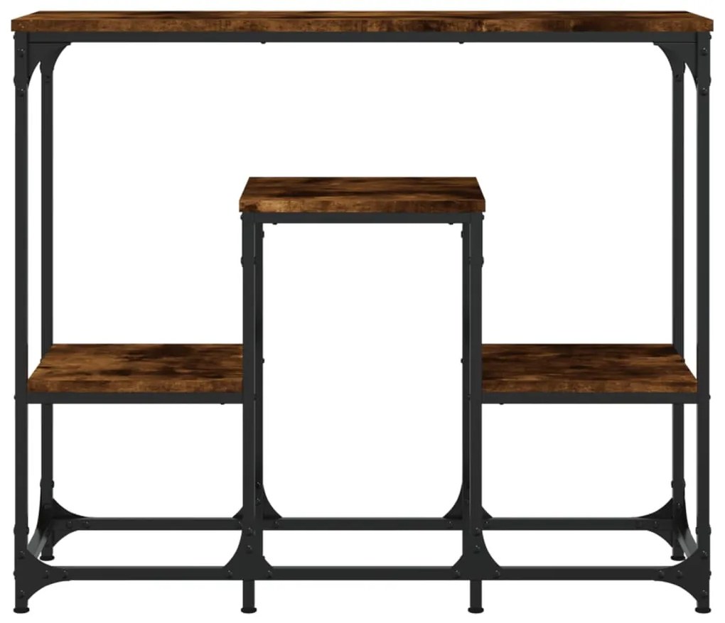 Mesa consola 89,5x28x76 cm derivados de madeira carvalho fumado
