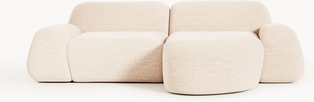 Sofá de canto modular em bouclé Wolke (3 lugares)