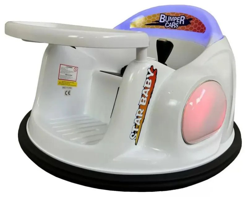 Carrinho de Choques elétrico para crianças Autogiro 12V Eléctrico Branco