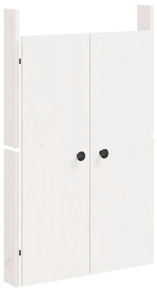 Portas cozinha p/ exterior 2 pcs 50x9x82 cm pinho maciço branco