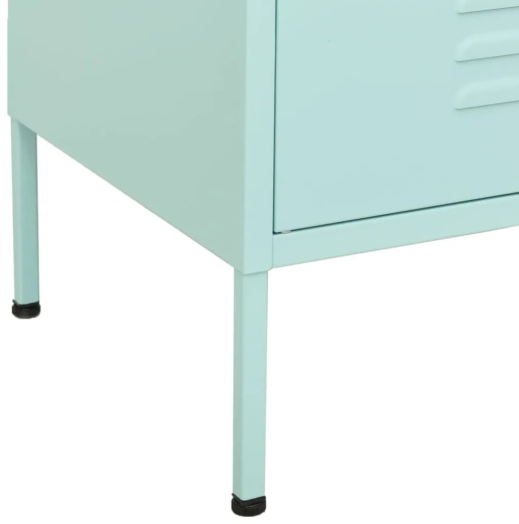 Armário de arrumação aço 80x35x101,5 cm verde-hortelã