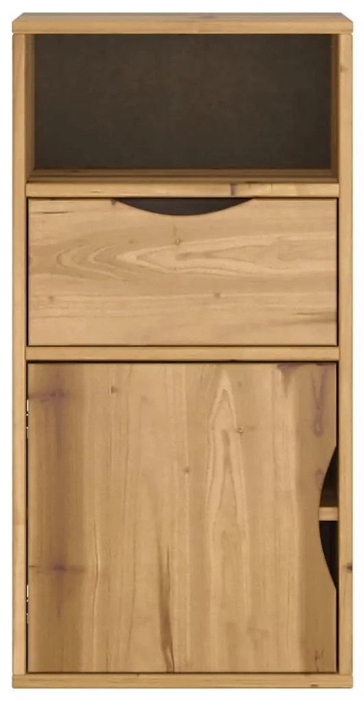 Armário lateral gaveta ODDA 40x24x79 cm pinho de madeira maciça