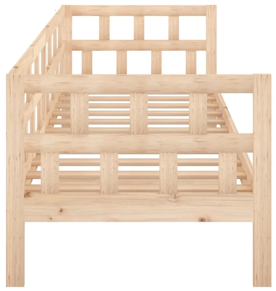Sofá-cama madeira de pinho maciça 90x190 cm