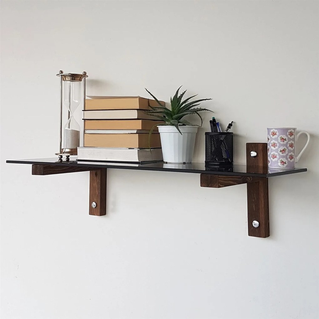 Prateleira de Parede R101 – Nogueira – 85x25x25 cm