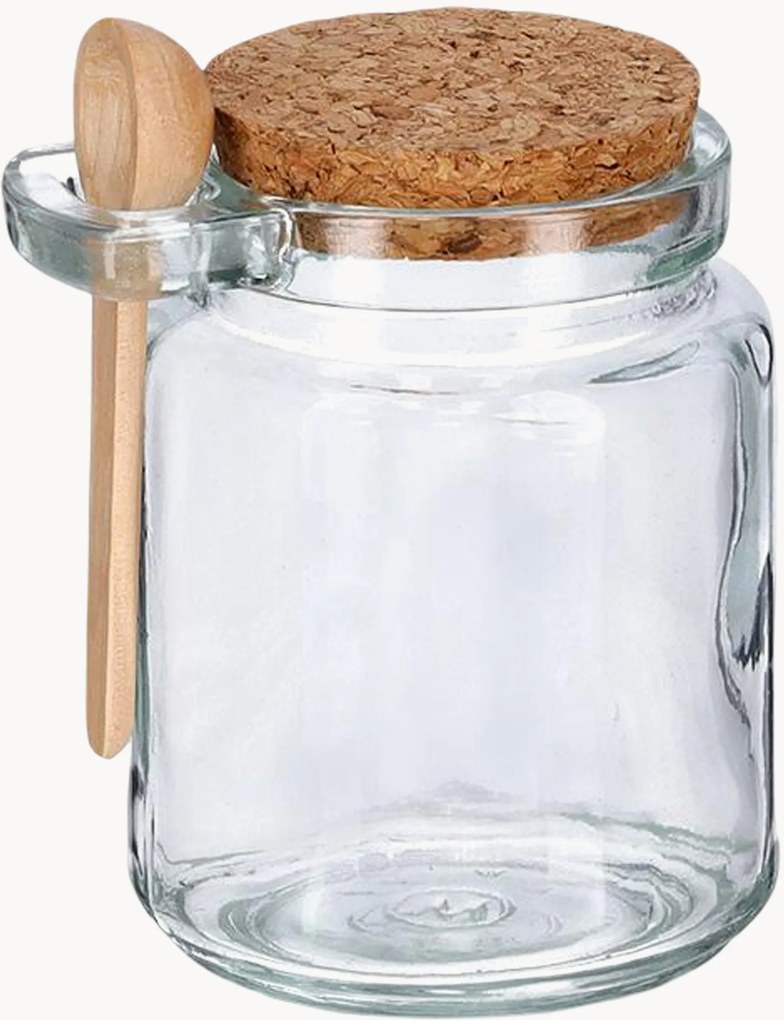 Frascos de arrumação com tampa de cortiça e colher de madeira Sprinkle, conjunto de 12