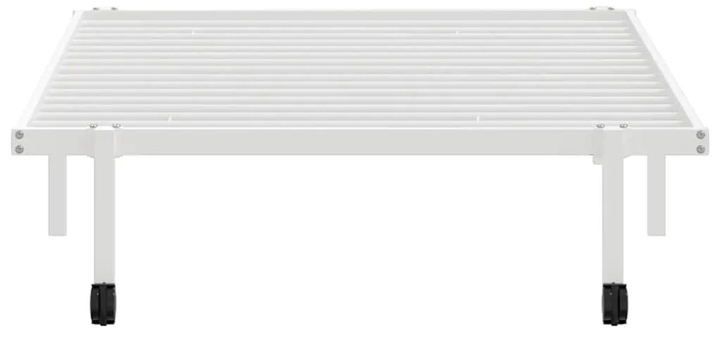 Estrutura de cama sem colchão Dobrável 107x203 cm aço branco