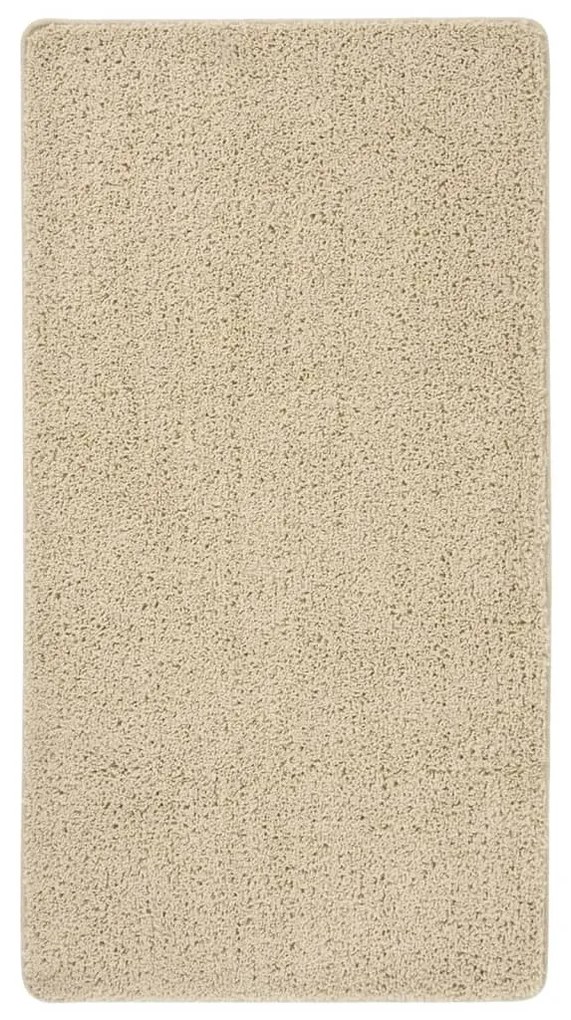 Tapete shaggy 80x150 cm antiderrapante cor creme
