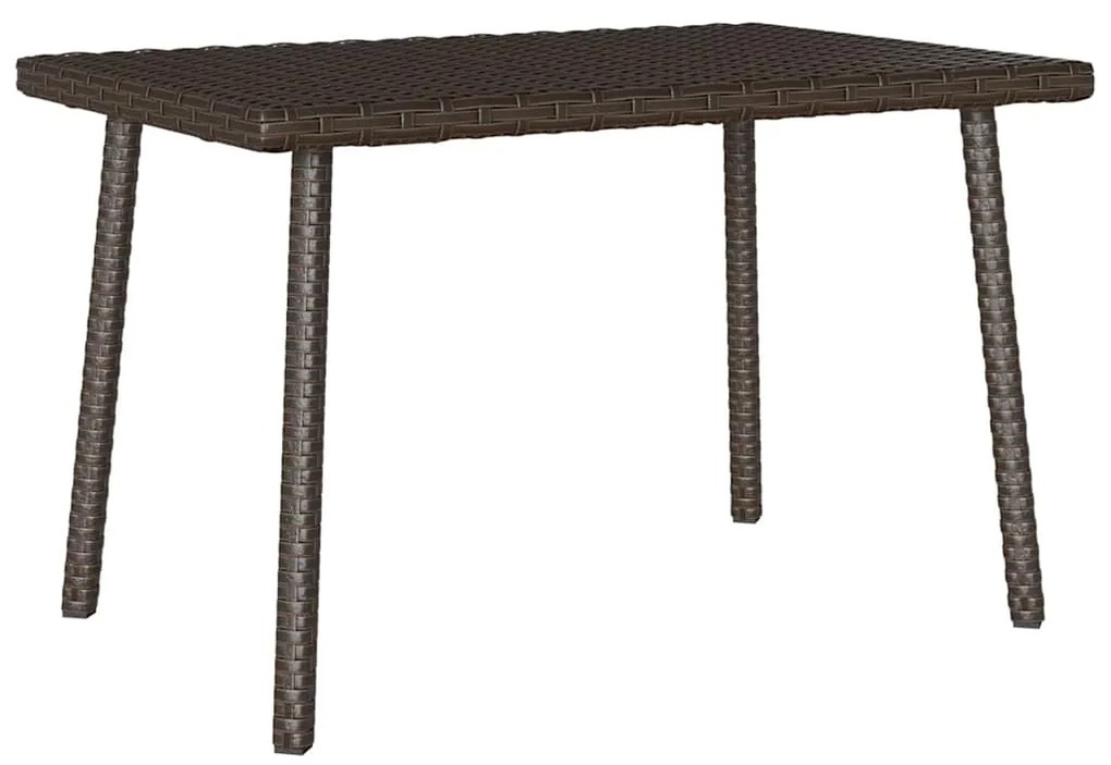 Mesa de centro de jardim retangular 60x40x37cm vime PE castanho