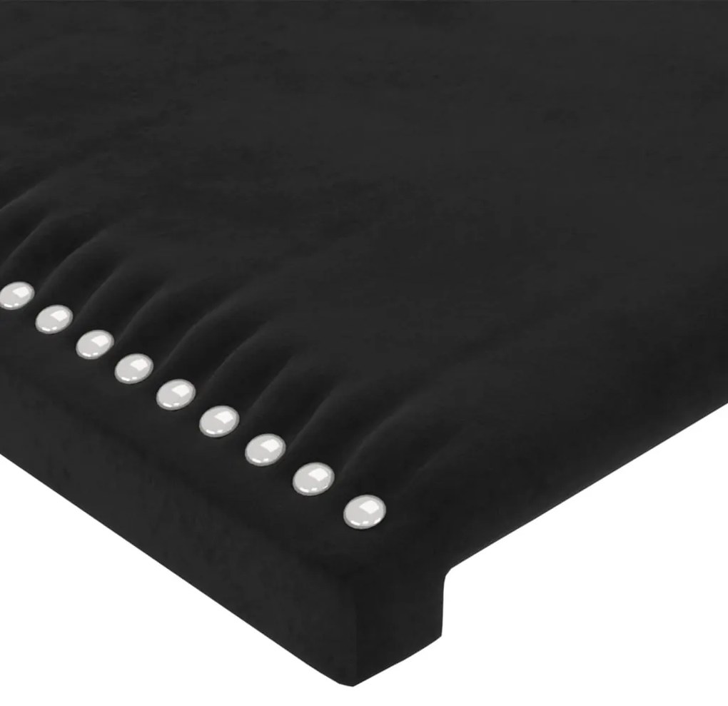 Estrutura de cama sem colchão 120x200 cm veludo preto