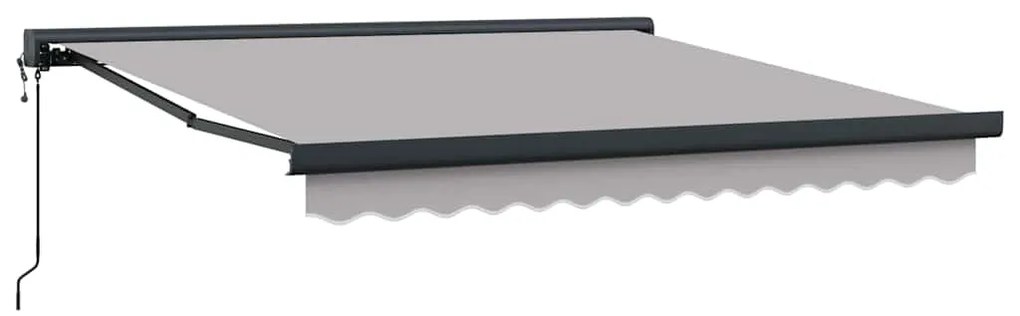 Toldo Retrátil Automático cinza-claro 350 x 250 cm